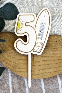 Cake topper Surf | Personnalisé