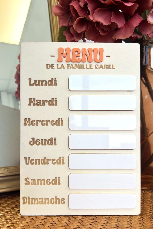 Planificateur de repas personnalisé