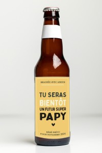 Étiquette bouteille de bière personnalisée | Futur Papy