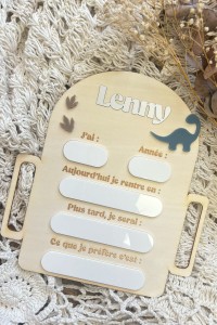 Panneau de rentrée scolaire personnalisé - Dinosaure