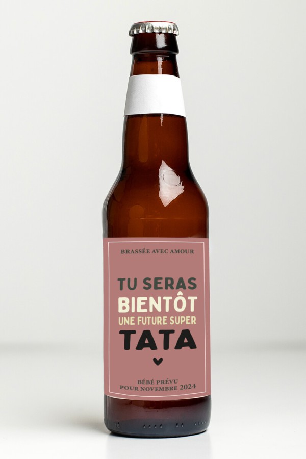 Étiquette bouteille de bière personnalisée | Future Tata Étiquette bouteille de bière personnalisée | Future Tata