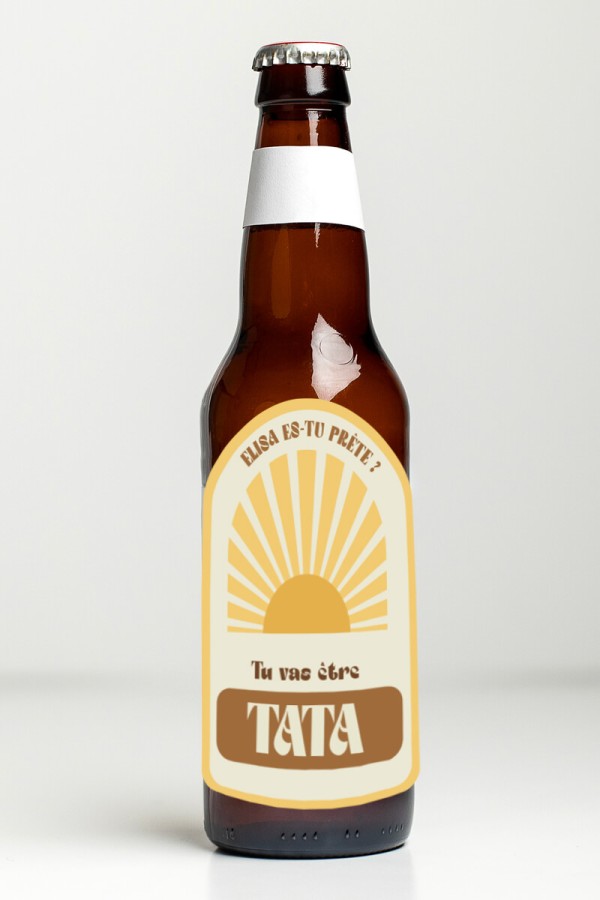 Étiquette bouteille de bière personnalisée | Futur Tonton rétro Étiquette bouteille de bière personnalisée | Futur Tonton rétro
