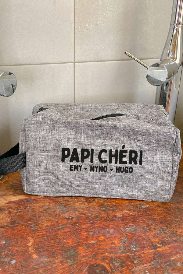 Trousse de toilette personnalisée | Papi chéri