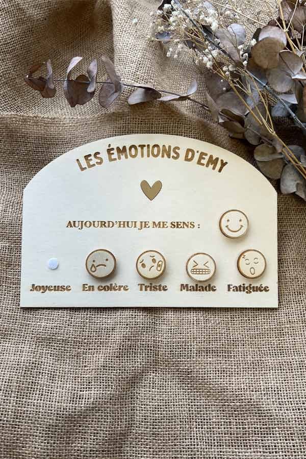 Tableau des émotions en bois - Personnalisé